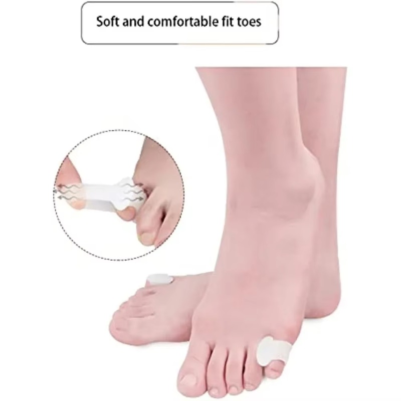 Yoga Toe Separator - ที่แยกนิ้วเท้าซิลิโคน 2 ชิ้น อุปกรณ์ดูแลนิ้วเท้า เจลป้องกันนิ้วเท้า แก้ไขนิ้วหัวแม่เท้าเอียง