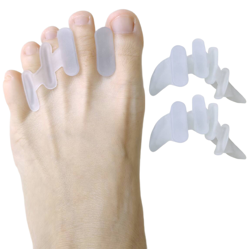 Yoga Toe Separator - 1คู่ป้องกันนิ้วเท้าที่แยกนิ้วเท้าเจลซิลิโคนสำหรับโยคะตาปลาที่เหมาะสมแก้ไขนิ้วเท้าสำหรับผู้หญิงผู้ชายเครื่องยืดผมที่ทับซ้อนกัน