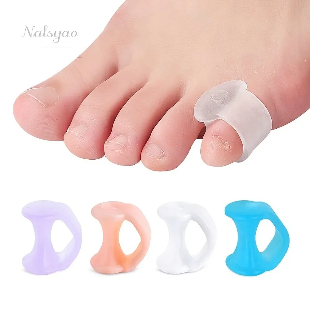 Yoga Toe Separator - 2 ชิ้น ที่คั่นนิ้วเท้าซิลิโคน เจลดูแลเท้า อุปกรณ์จัดเรียงนิ้วเท้า แก้ไขภาวะนิ้วหัวแม่เท้าเอียง