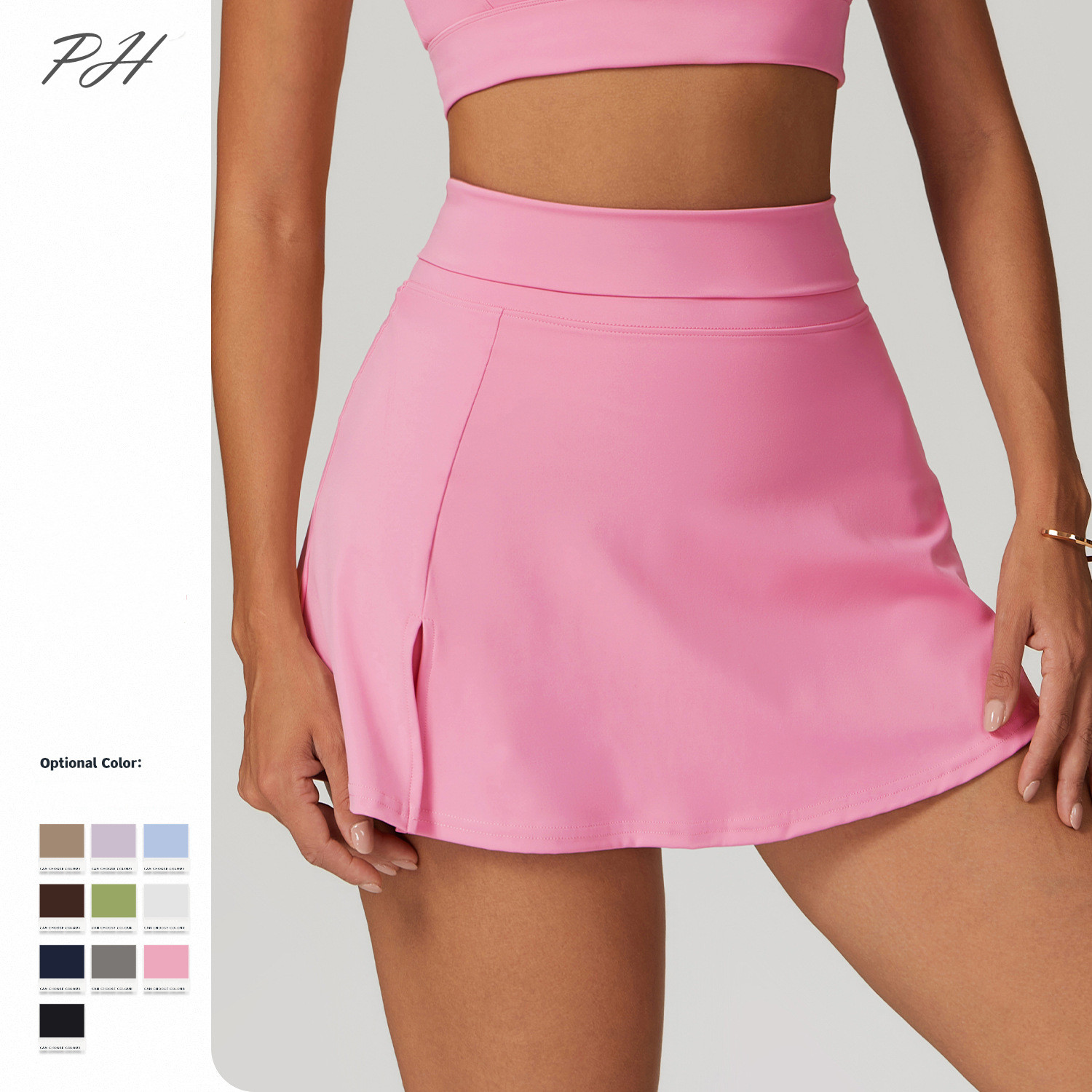 Yoga Fitness Dress - ผู้หญิงโยคะกระโปรงสั้นกอล์ฟเทนนิสกีฬากระโปรงแบดมินตันฟิตเนสเต้นรำกระโปรงแห้งเร็วสบายวิ่งชุดกีฬาพักผ่อน