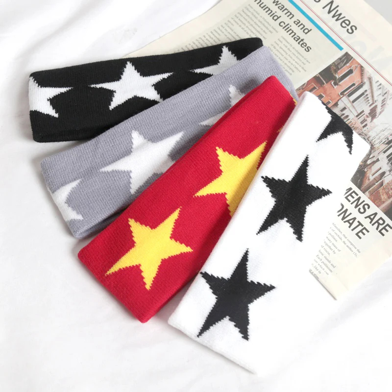 Yoga Fitness Band - Pentagram ยืดหยุ่นผมวงผู้หญิงผู้ชาย Hairband วิ่งออกกําลังกายโยคะ Headbands หญิงผม