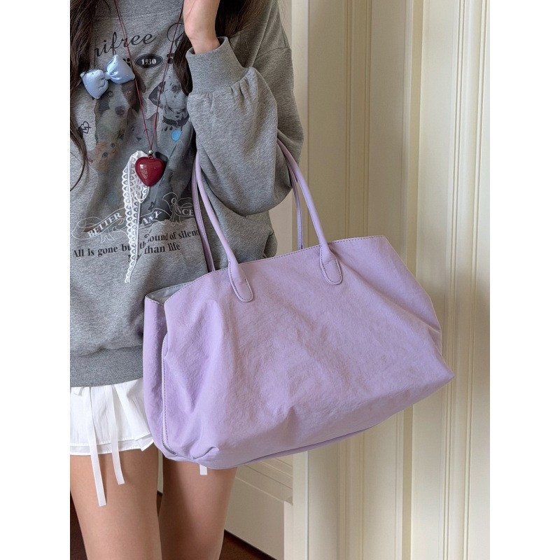 Yoga Fitness Tote - กระเป๋าโท้ทขนาดใหญ่แบบมินิมอล ความจุสูง แบ่งช่องหลายส่วน ทำจากไนลอน สำหรับใส่คอมพิวเตอร์ ฟิตเนส