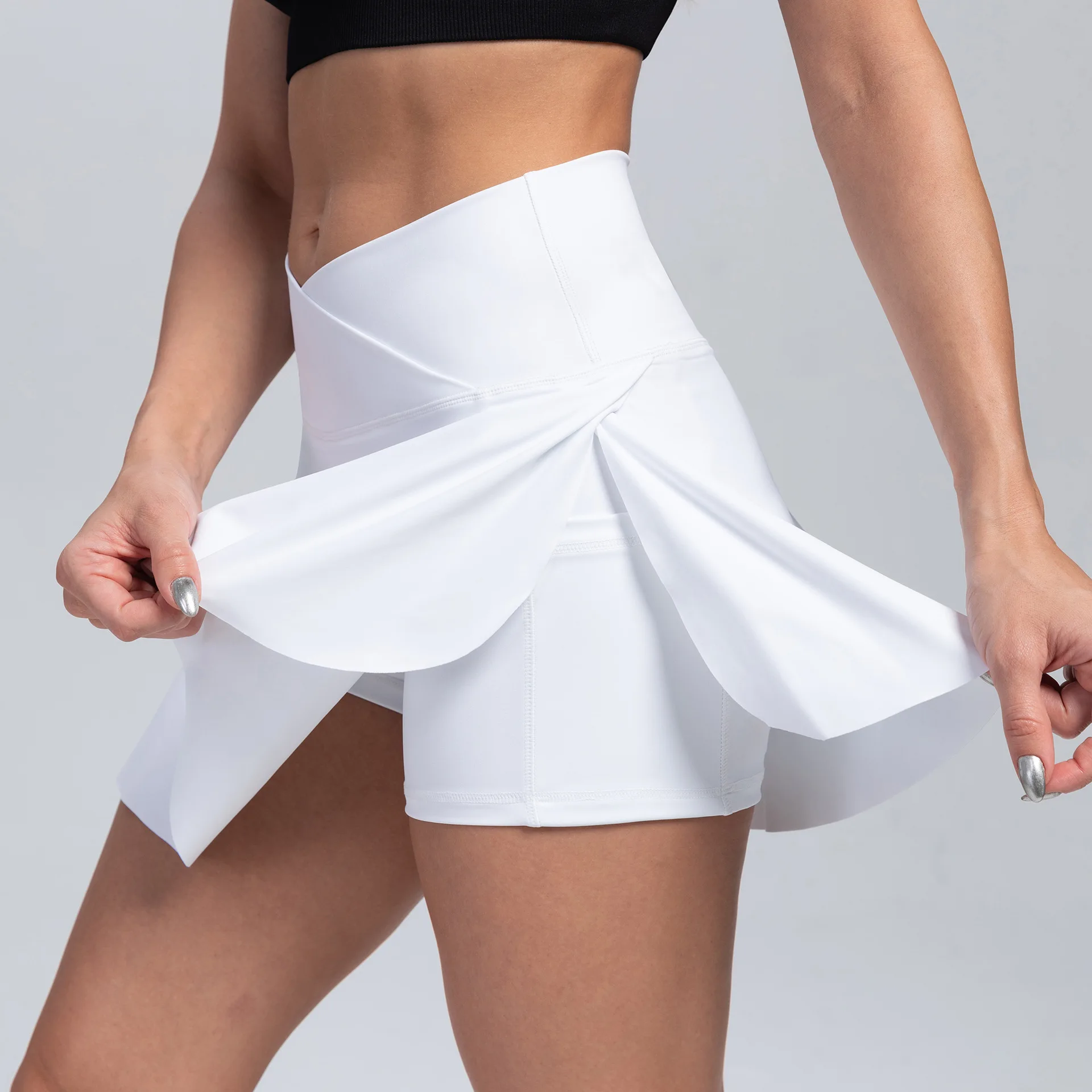 Yoga Fitness Dress - ชุดเทนนิสผู้หญิง กระโปรงกีฬาโยคะ กระโปรงสั้น กระโปรงออกกำลังกาย ฟิตเนส สกอร์ตออกกำลังกาย