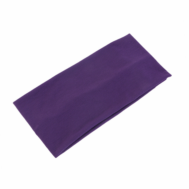 Stretch Strap Yoga - ที่คาดผมสีพื้นแบบยืดหยุ่นสำหรับทุกเพศ ที่คาดผมกีฬาแบบกว้าง ซับเหงื่อ สำหรับโยคะ ฟิตเนส วิ่ง