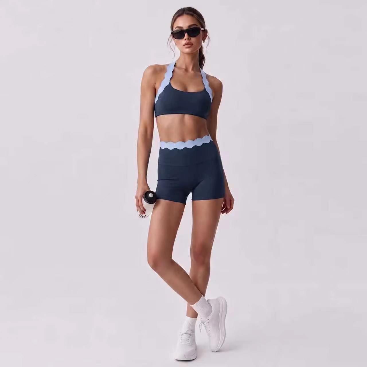 ชุดโยคะผู้หญิง 2 ชิ้น ชุดกีฬาแ - Yoga Fitness Set บทวิจารณ์และราคา