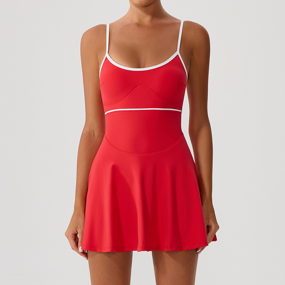 ชุดเทนนิสสําหรับผู้หญิงที่มีกร - Yoga Fitness Dress บทวิจารณ์และราคา