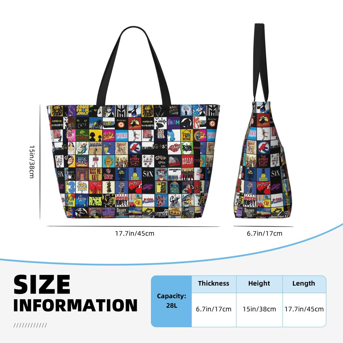 โลโก้โรงละครเพลงบродเวย์ -กระเ - Yoga Fitness Tote บทวิจารณ์และราคา