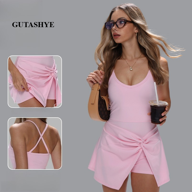 ชุดจั๊มสูทออกกำลังกายสำหรับผู้ - Yoga Fitness Dress บทวิจารณ์และราคา