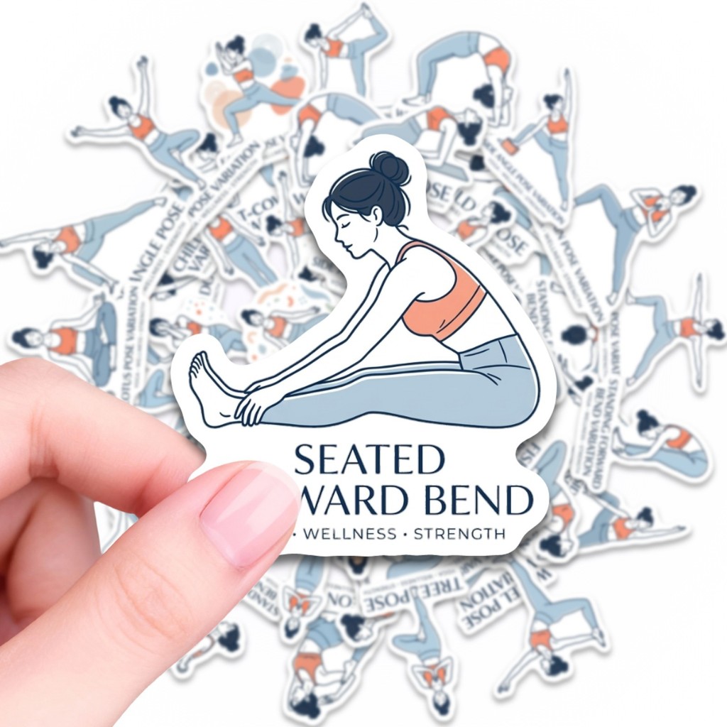 สติกเกอร์ท่าโยคะ 50 ชิ้น, สติก - Yoga Fitness Journal บทวิจารณ์และราคา