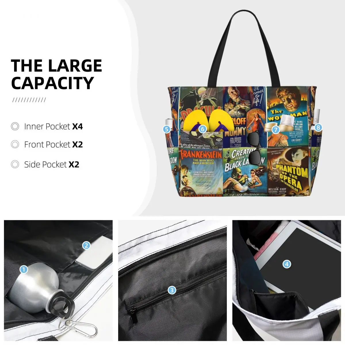 ยูนิเวอร์แซลมอนสเตอร์ส บีช โทท - Yoga Fitness Tote บทวิจารณ์และราคา