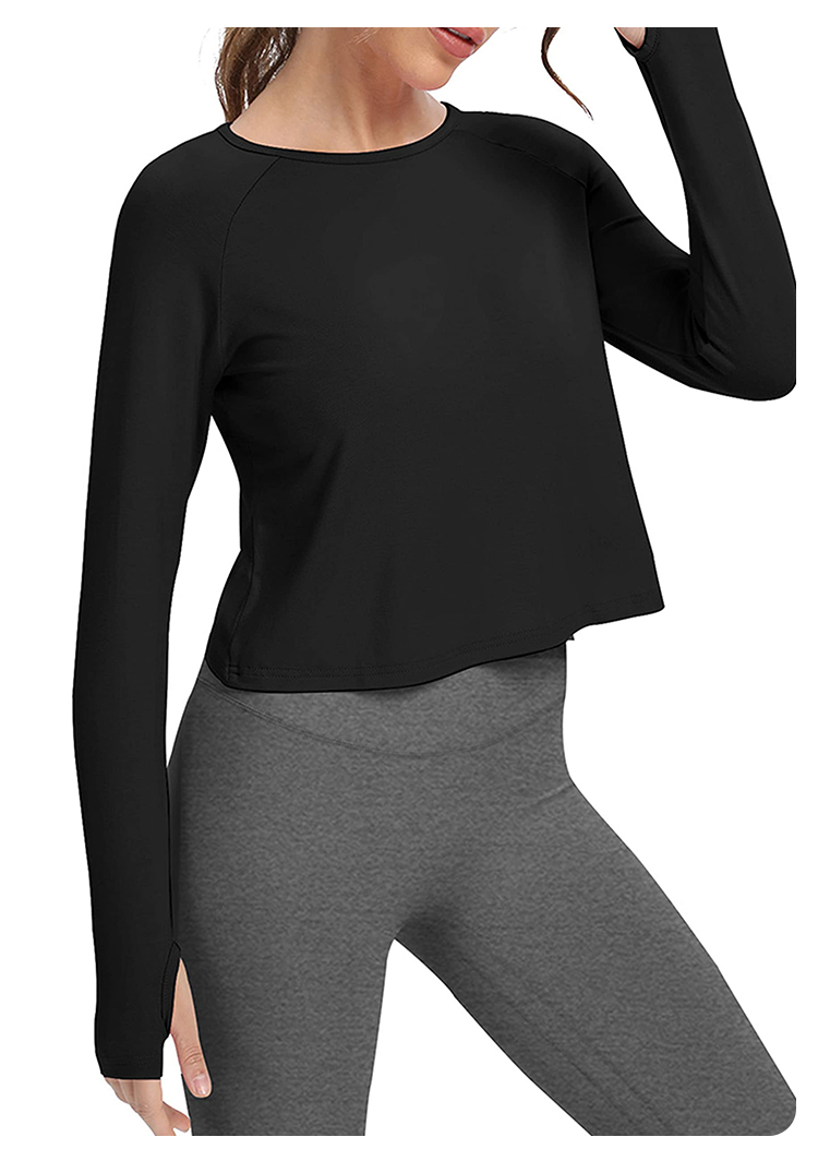 เสื้อกีฬาแขนยาวสำหรับผู้หญิง แ - Yoga & Fitness With Denise บทวิจารณ์และราคา