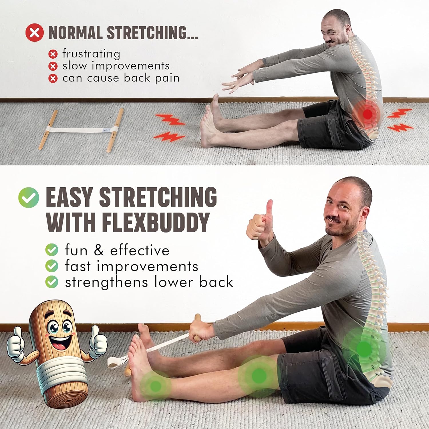 อุปกรณ์ยืดกล้ามเนื้อหลังขาแบบป - Yoga In Fitness บทวิจารณ์และราคา