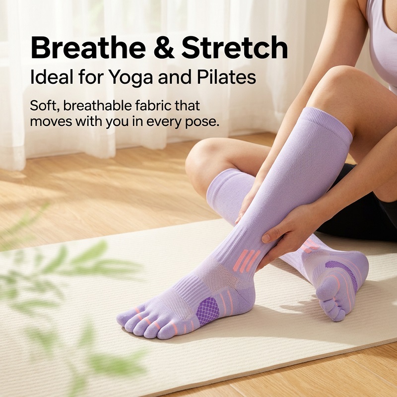 ถุงเท้ายาวสำหรับออกกำลังกายฤดู - Yoga In Fitness บทวิจารณ์และราคา