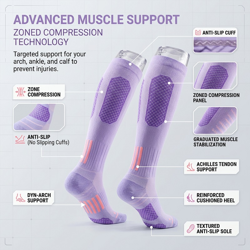 ถุงเท้ายาวสำหรับออกกำลังกายฤดู - Yoga In Fitness บทวิจารณ์และราคา