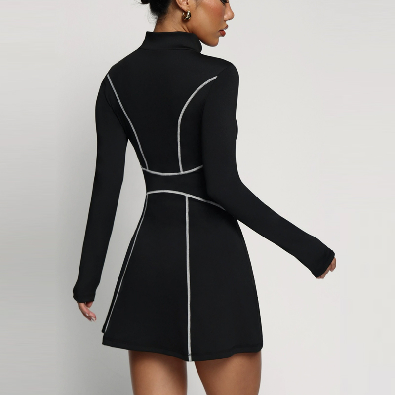 ชุดเดรสเทนนิส กอล์ฟ โยคะ แขนยา - Yoga Fitness Dress บทวิจารณ์และราคา