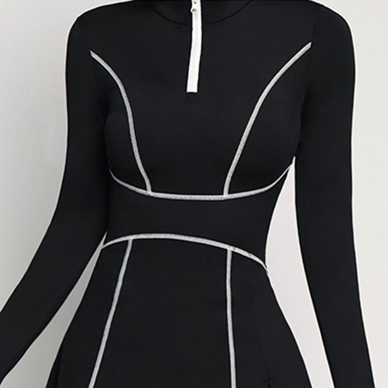ชุดเดรสเทนนิส กอล์ฟ โยคะ แขนยา - Yoga Fitness Dress บทวิจารณ์และราคา