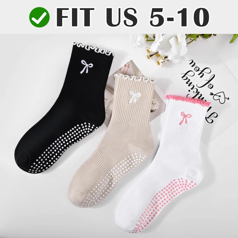 ถุงเท้าโยคะมืออาชีพ สายรัดผ้าฝ - Yoga In Fitness บทวิจารณ์และราคา