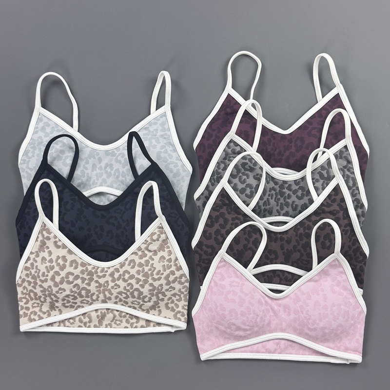 สปอร์ตบราผู้หญิงลายเสือดาว สาย - Stretch Strap Yoga บทวิจารณ์และราคา