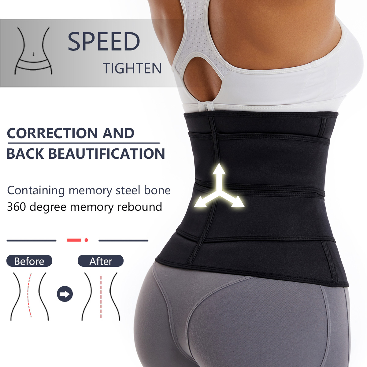 เข็มขัดรัดเอวสำหรับผู้หญิง สาย - Waist Trainer Women บทวิจารณ์และราคา
