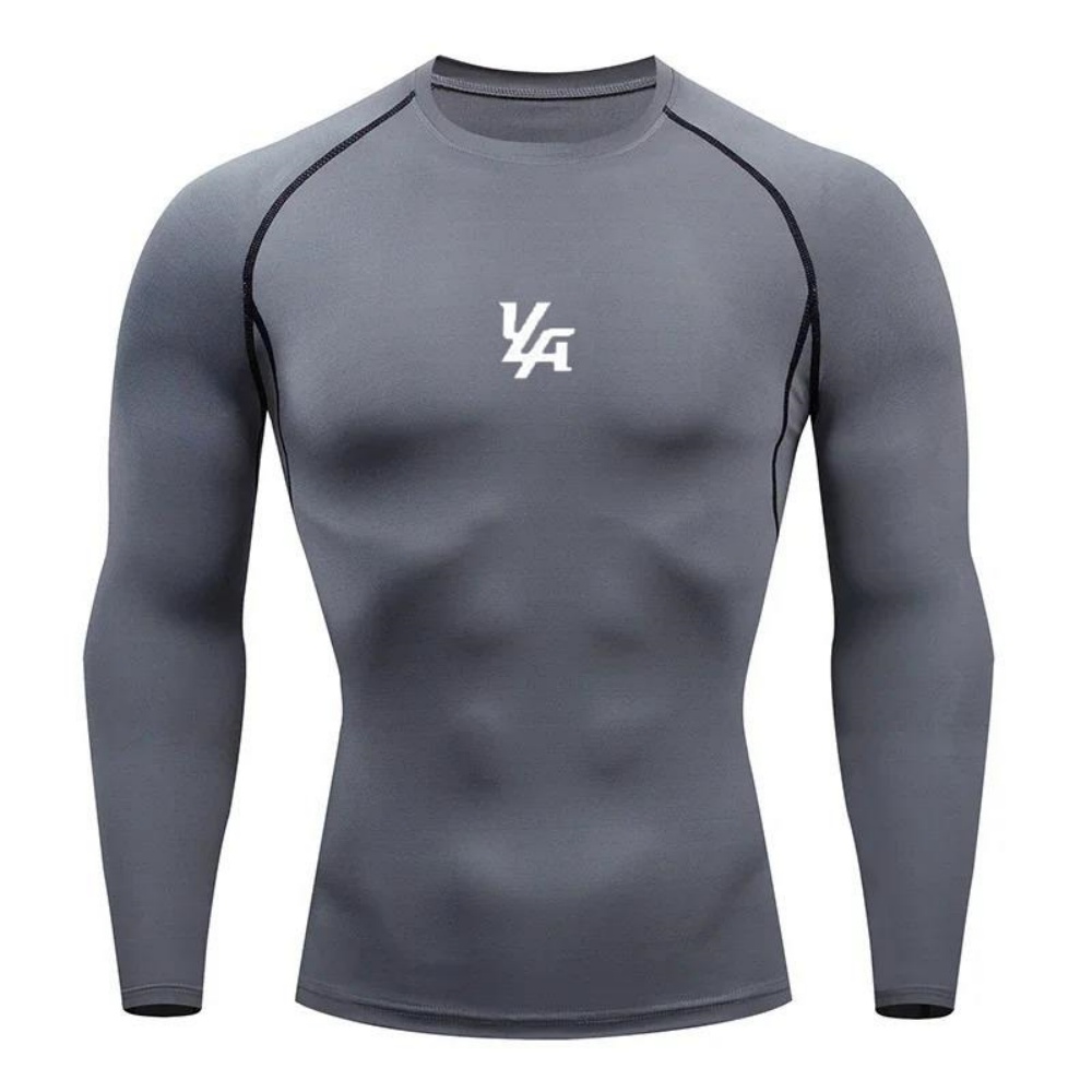 เสื้อกีฬาผู้ชายแขนยาวรัดรูป ระ - Yoga & Fitness With Denise บทวิจารณ์และราคา