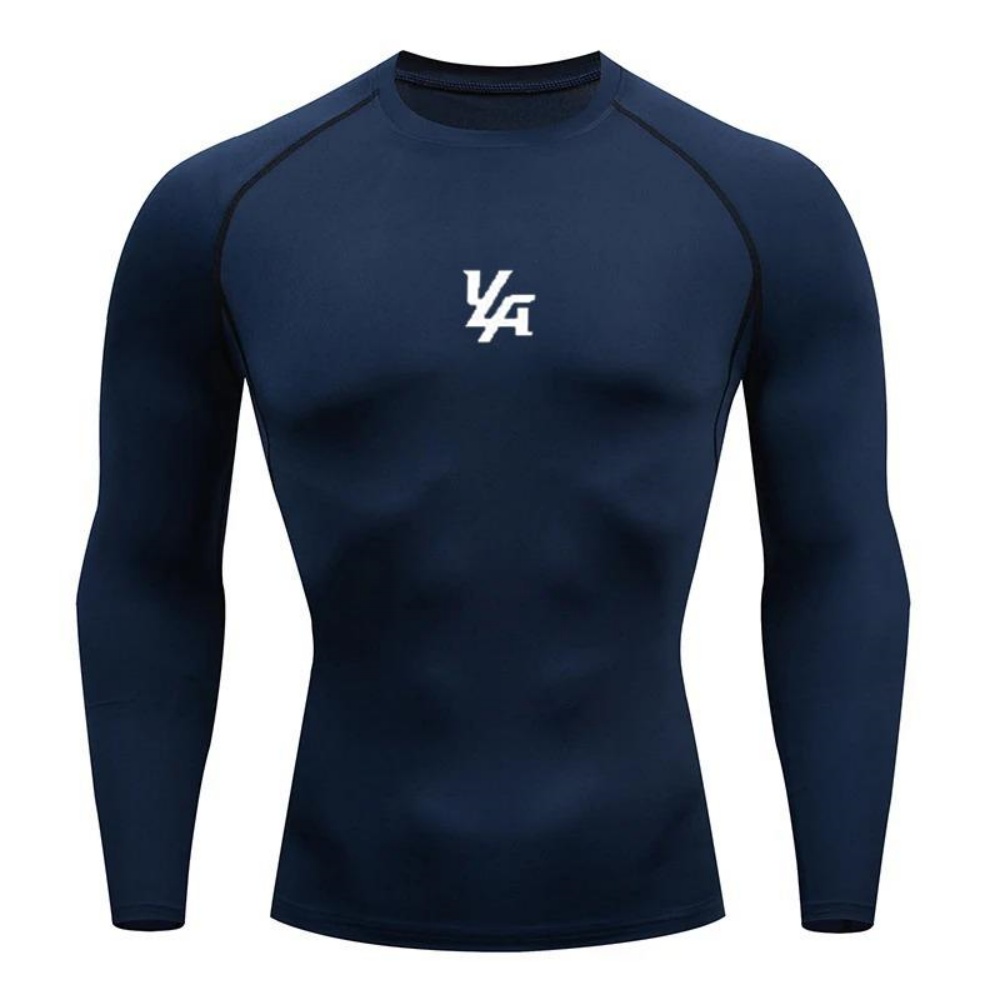 เสื้อกีฬาผู้ชายแขนยาวรัดรูป ระ - Yoga & Fitness With Denise บทวิจารณ์และราคา