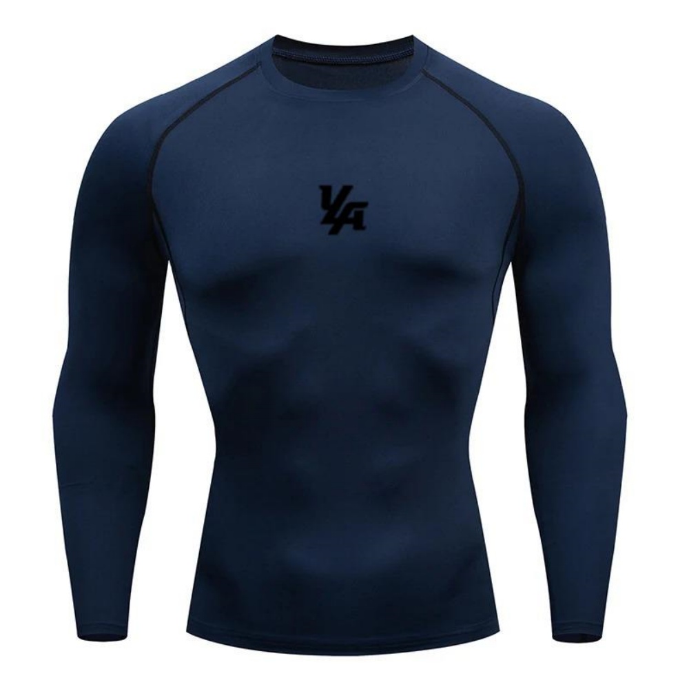 เสื้อกีฬาผู้ชายแขนยาวรัดรูป ระ - Yoga & Fitness With Denise บทวิจารณ์และราคา