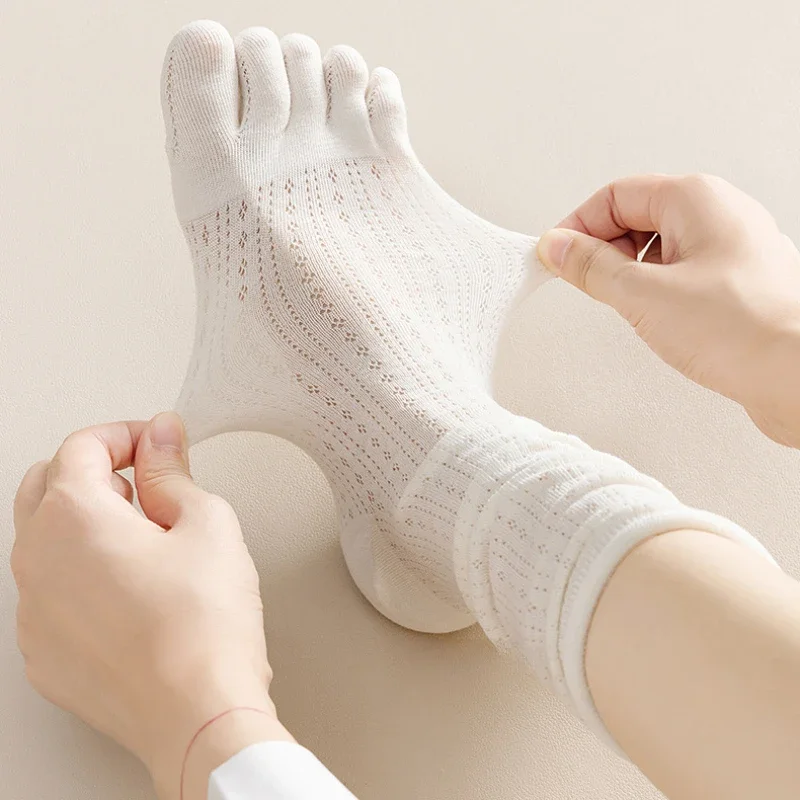 5 คู่ถุงเท้าหลวมห้านิ้วแยกฤดูร - Yoga Toe Separator บทวิจารณ์และราคา