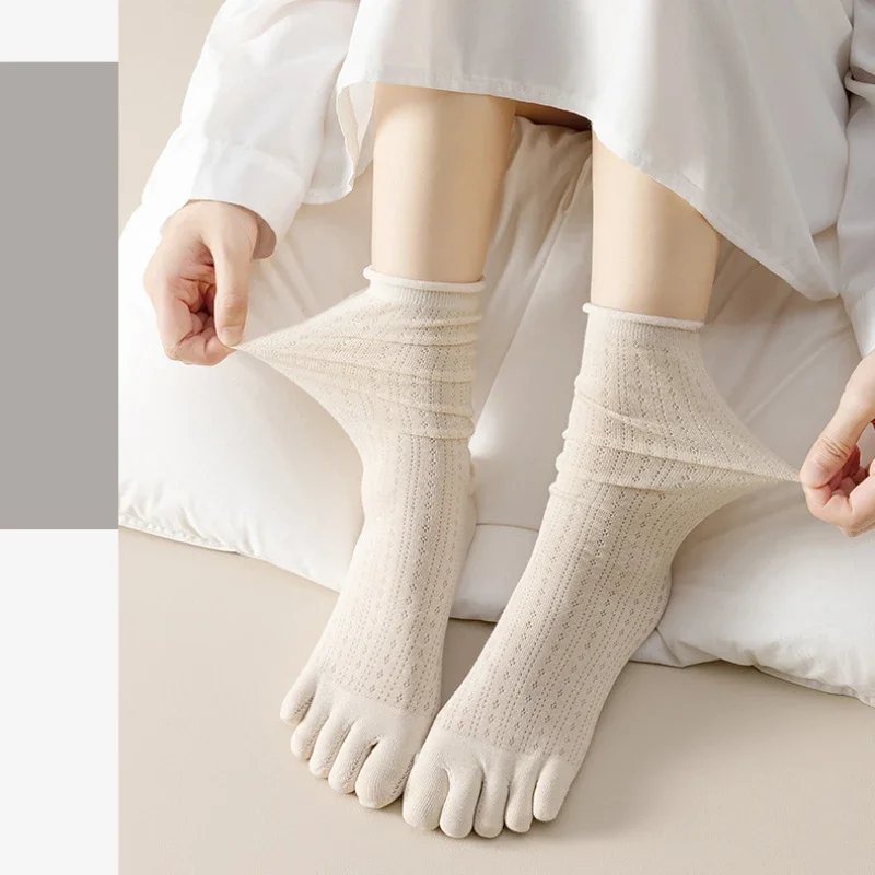 5 คู่ถุงเท้าหลวมห้านิ้วแยกฤดูร - Yoga Toe Separator บทวิจารณ์และราคา