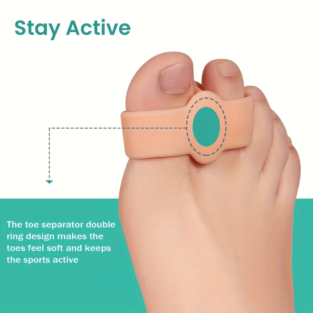 ที่แยกนิ้วเท้าซิลิโคนแบบนุ่ม 9 - Yoga Toe Separator บทวิจารณ์และราคา