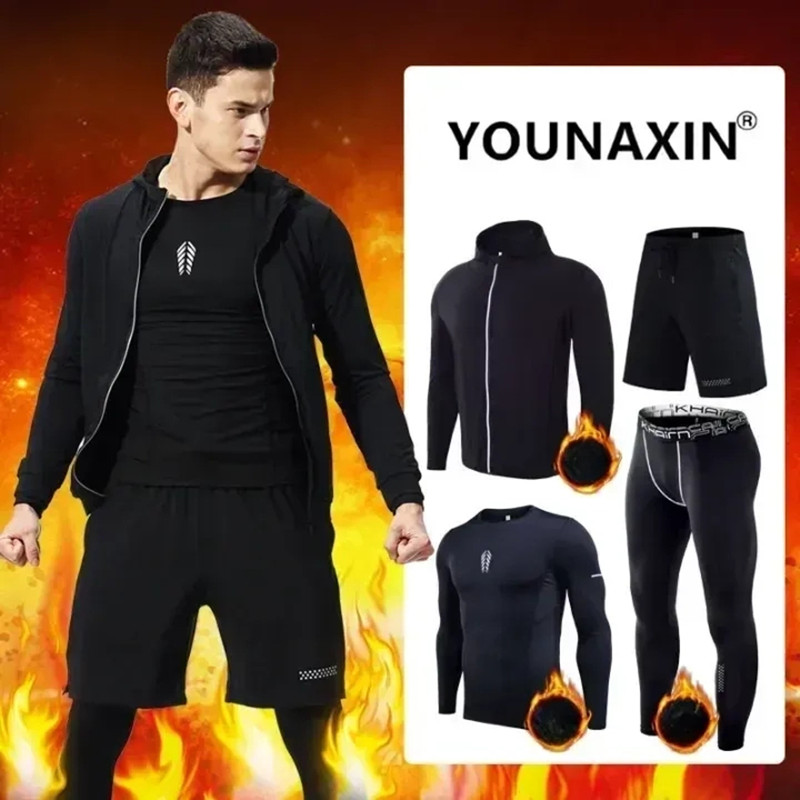 ชุดออกกำลังกายผู้ชาย 4 ชิ้น ชุ - Yoga Fitness Set บทวิจารณ์และราคา