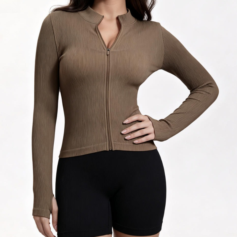 เสื้อโยคะแขนยาวมีซิปสำหรับผู้ห - Yoga In Fitness บทวิจารณ์และราคา