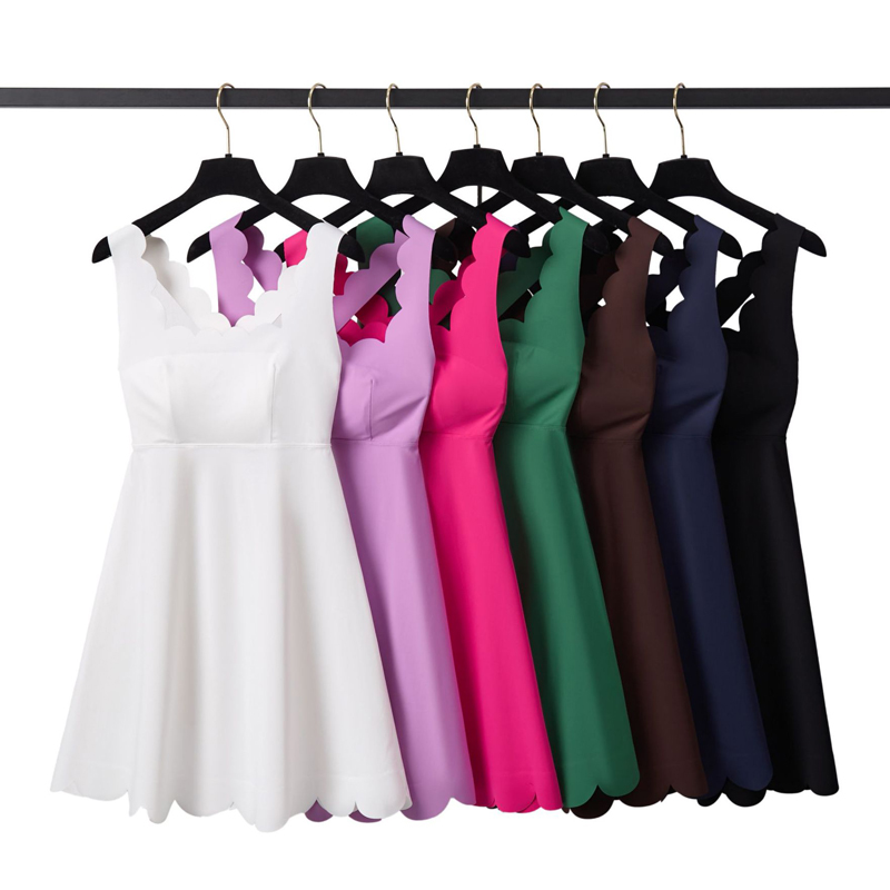 ชุดโยคะเทนนิสสำหรับผู้หญิง สีพ - Yoga Fitness Dress บทวิจารณ์และราคา