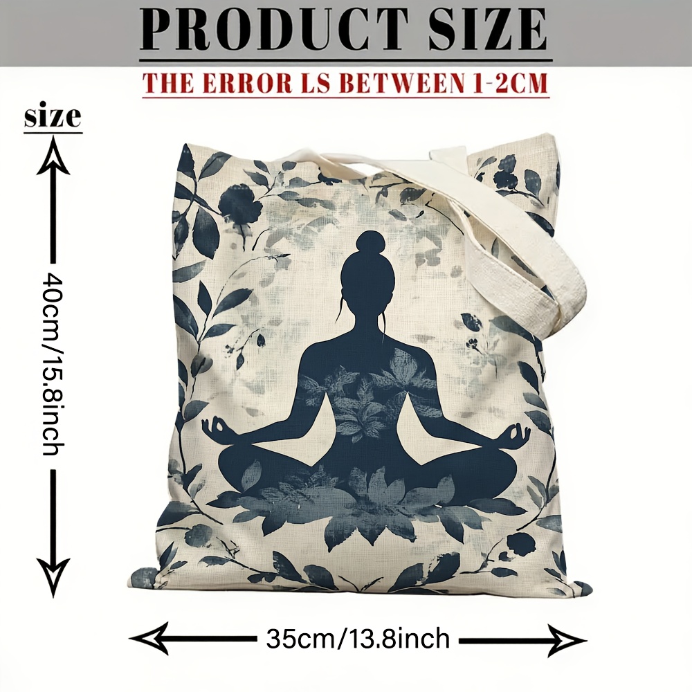 กระเป๋าสะพายผ้าแคนวาสลายโยคะแล - Yoga Fitness Tote บทวิจารณ์และราคา