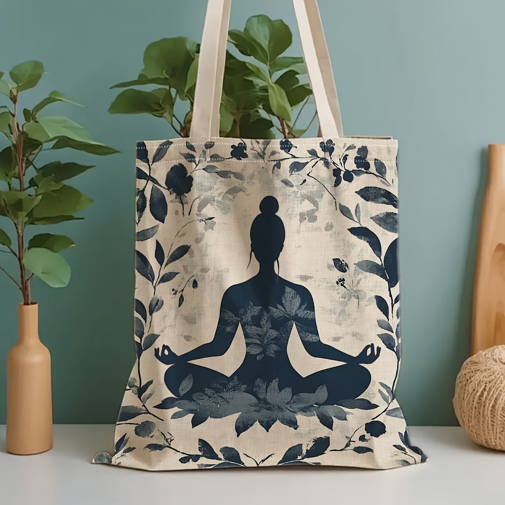 กระเป๋าสะพายผ้าแคนวาสลายโยคะแล - Yoga Fitness Tote บทวิจารณ์และราคา
