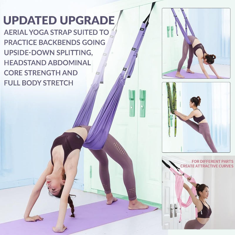 ชุดเปลญวนโยคะปรับระดับได้ พร้อ - Stretch Strap Yoga บทวิจารณ์และราคา