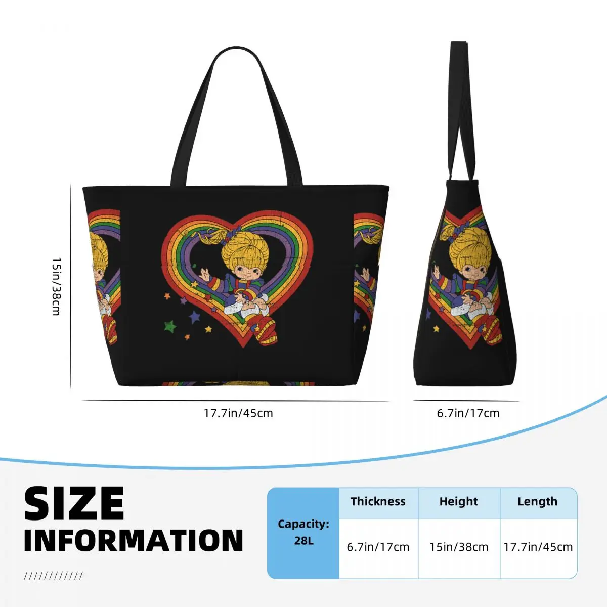 เรนโบว์ ไบรท์ วิธ เรนโบว์ ฮาร์ - Yoga Fitness Tote บทวิจารณ์และราคา